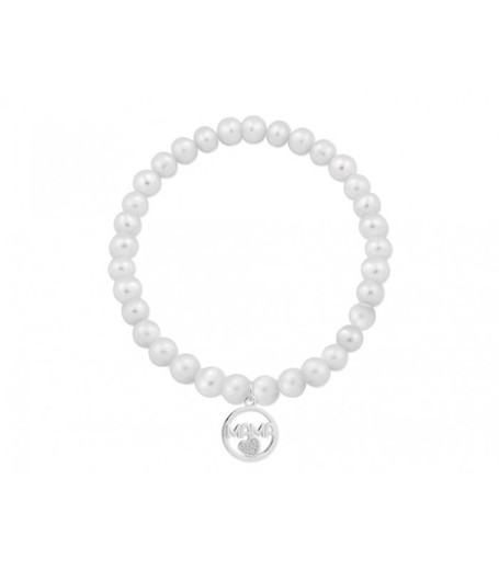 Pulsera Plata Liska Mujer MAMA04BR Perlas Mamá