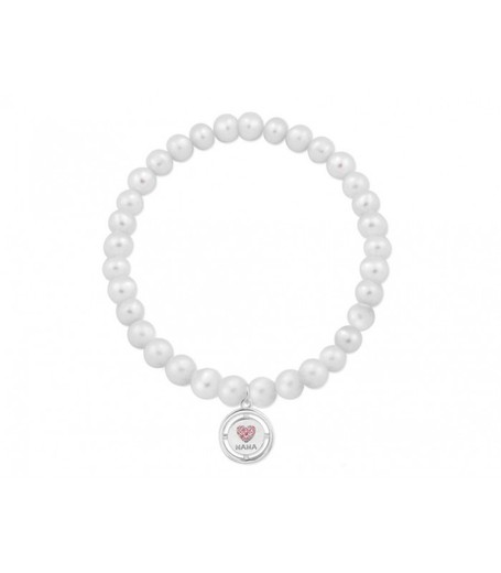 Pulsera Plata Liska Mujer MAMA07BR Perlas Mamá