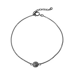 Pulsera Plata Negra 15,50+2,50cm PU00159RU Corazón