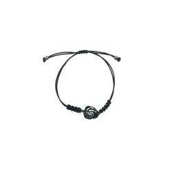 Pulsera Plata Negra Argent Basic 14-22cm PURM027MN2 Rosa Macramé Negro