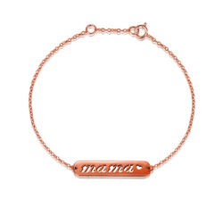 Bracelet Argent Rose 17+1,50cm PU00116RO Mama