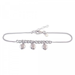 Pulsera Plata Sovrani 16+3cm AVP115 Corazones