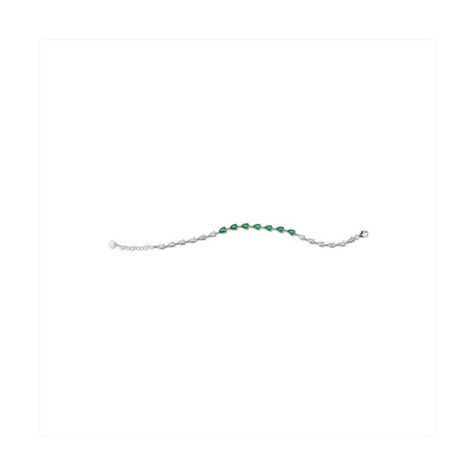 Pulsera Plata Sovrani 16+4cm J7398 Circonitas Bicolor Verdes