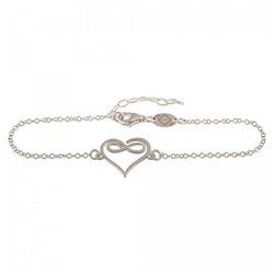 Pulsera Plata Sovrani 17+3cm AVP056 Corazón Infinito