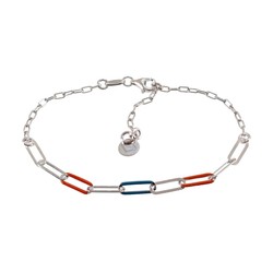 Pulsera Plata Sovrani 17+3cm AVP176 Eslabones Multicolor