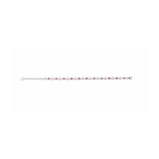 Pulsera Plata Sovrani 17+4cm J9540 Rubies Con Circonitas