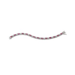 Pulsera Plata Sovrani 17cm J7185 Circonitas Rubies