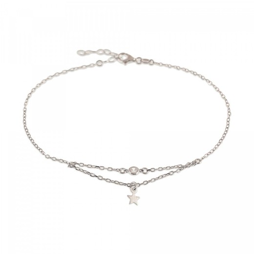 Pulsera Plata Sovrani 23+3cm AVP113 Estrella Con Circonta