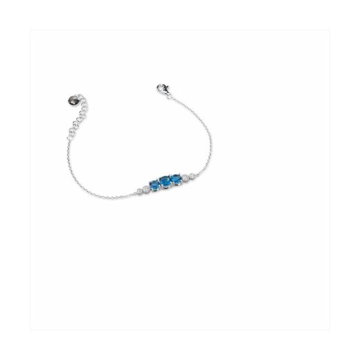 Pulsera Plata Sovrani J8342 Circonitas Topacio Azul