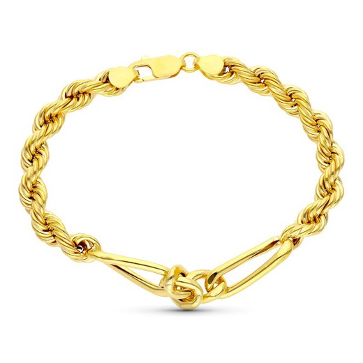 Pulsera Salomonica Alternado Oro 18kts 20 cm 18000035