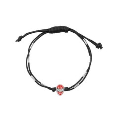 Pulsera Spiderman Plata MAG1014B Cuerda Negra