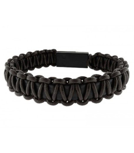 Pulsera USB Hombre Liska USB01N-I Piel Negra IOS