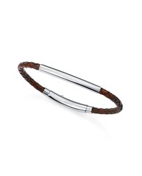 Pulsera Viceroy Acero 19,5cm Hombre 15163P01011 Piel Marrón Trenzada