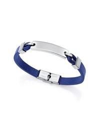 Pulsera Viceroy Acero 21,5cm Hombre 15170P01013 Piel Azul