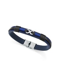 Pulsera Viceroy Acero 21,5cm Hombre 75380P01013 Piel Azul Infinito