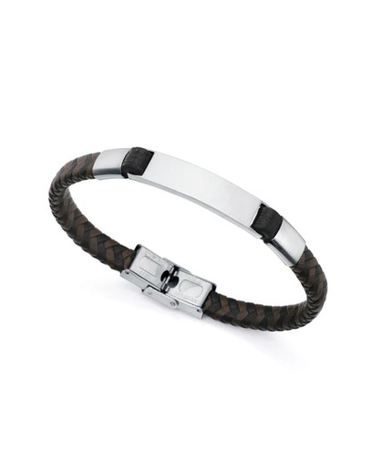 Pulsera Viceroy Hombre 14058P01011 Piel Negra Bicolor Marrón