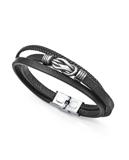 Pulsera Viceroy Hombre 14126P01000 Piel Negra