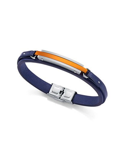 Viceroy Herrenarmband 14146P09019 Blaues Leder