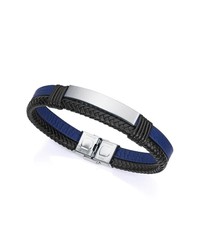 Bracelet en cuir bicolore bleu noir Viceroy pour homme 15145P01013