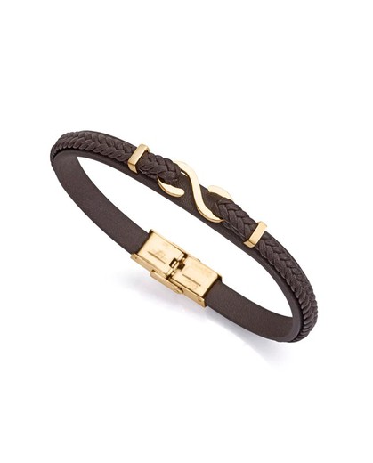 Bracelet en cuir marron Viceroy pour homme 14012P01011