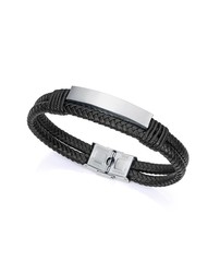 Bracciale Viceroy in pelle nera da uomo 15145P01010