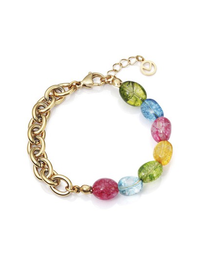 Pulsera Viceroy Mujer Dorado Bolas Cristal Multicolor 1391P01019