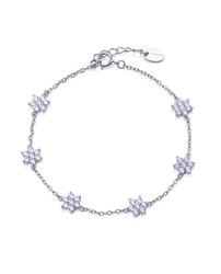 Pulsera Viceroy Plata 17,5+2cm 13209P000-30 Flores Circonitas