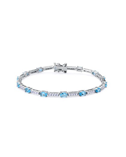 Pulsera Viceroy Plata 18,5cm Mujer 9140P000-30 Circonitas Azules