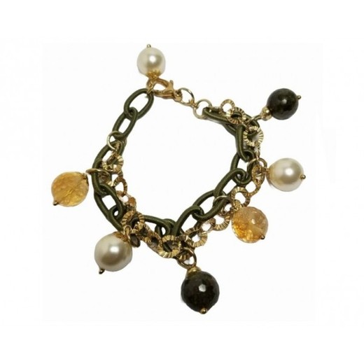 Pulsera Xernus Plata 1BR2236 Doble Con Charms Fantasia