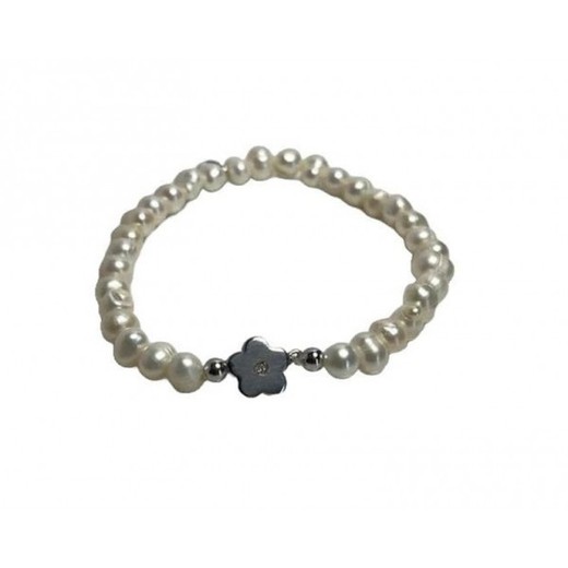 Pulsera Xernus Plata 3XE3112 Perlas Y Flor