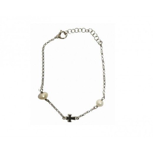 Pulsera Xernus Plata 3XE3154 Cruz Y Perlas