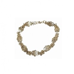 Pulsera Xernus Plata Dorada NF1538 Motivos Florales