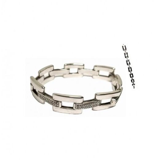 Pulsera Xernus Plata NF1062 Eslabones Circonitas