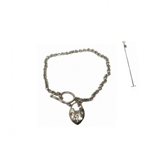 Pulsera Xernus Plata NF1338 Cadena Con Candado