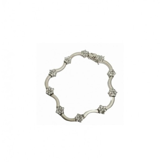 Pulsera Xernus Plata NF1710 Flores Circonitas