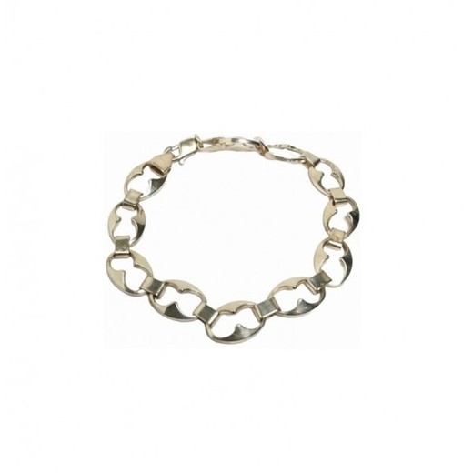 Pulsera Xernus Plata NF1798 Eslabones Con Ovalados