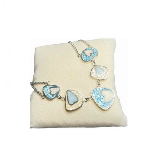 Pulsera Xernus Plata NF1889 Corazones Azules