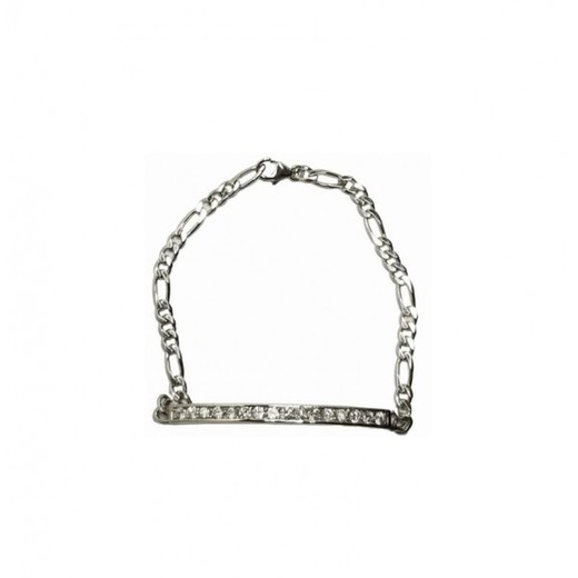 Pulsera Xernus Plata NF1984 Eslabones Con Circonitas