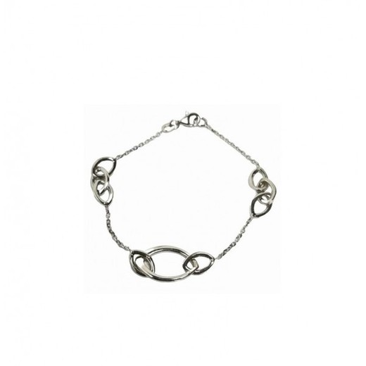 Pulsera Xernus Plata NF2264 Cadena Y Aros Ovalados