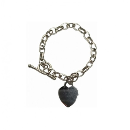 Pulsera Xernus Plata NF2349 Eslabones Y Corazón