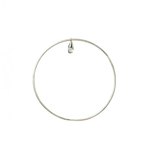 Pulsera Xernus Plata NF2581-C Lagrima Color Blanco