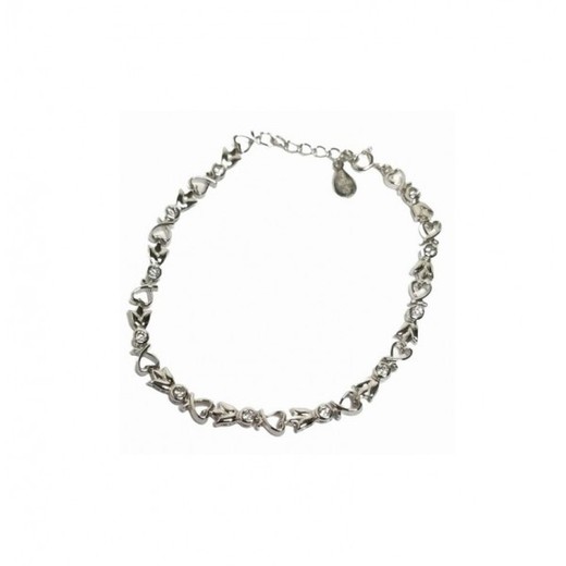 Pulsera Xernus Plata NF3315 Circonitas Corazones Flores