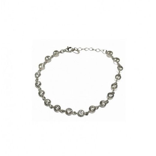 Pulsera Xernus Plata NF4052 Eslabones Circonitas