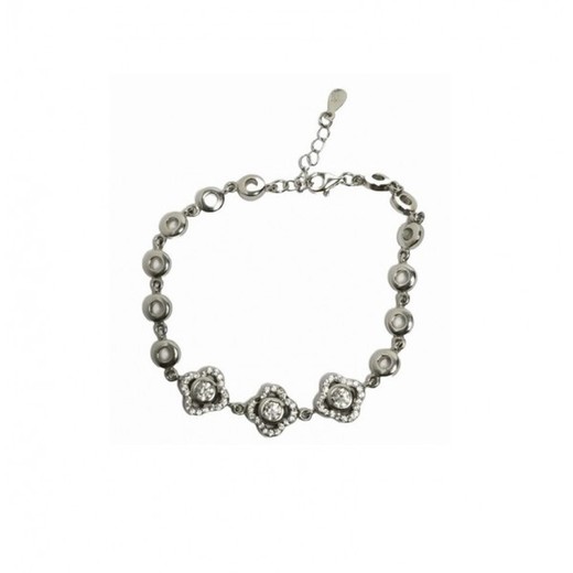 Pulsera Xernus Plata NF4070 Flores Circonitas