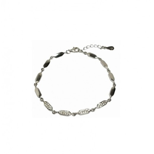 Pulsera Xernus Plata NF4073 Eslabones Circonitas