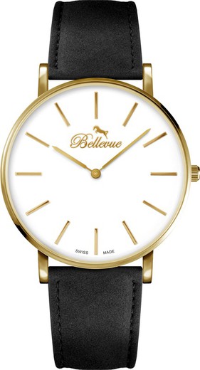 Reloj Bellevue Hombre B.59 Piel Sintetica Negro