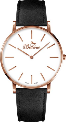 Reloj Bellevue Hombre B.60 Piel Sintetica Negro