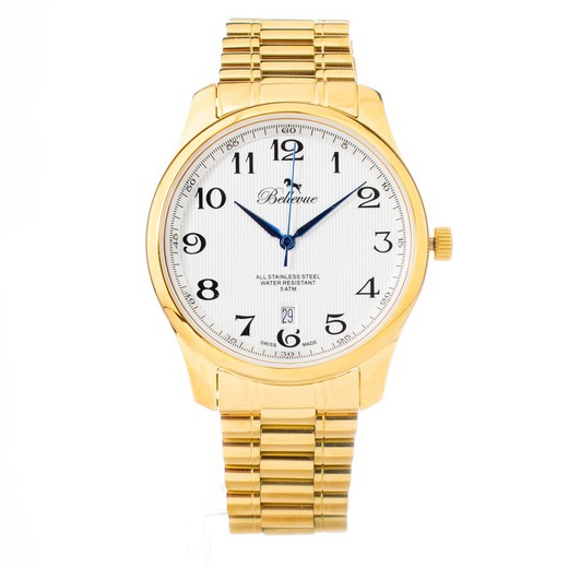 Reloj Bellevue Hombre F.10 Acero Inoxidable Dorado