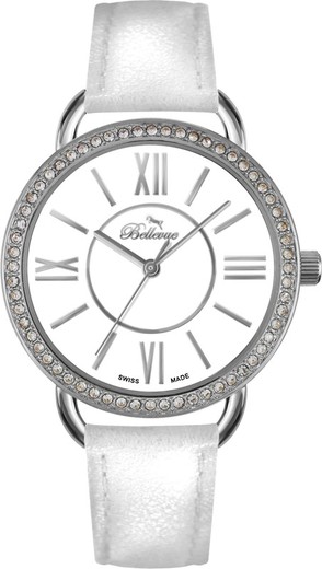 Reloj Bellevue Mujer A.69 Piel Sintetica Blanco