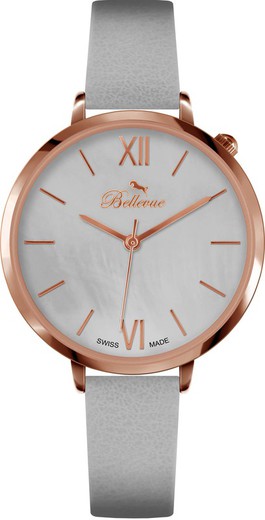 Reloj Bellevue Mujer B.47 Piel Sintetica Gris